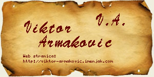 Viktor Armaković vizit kartica